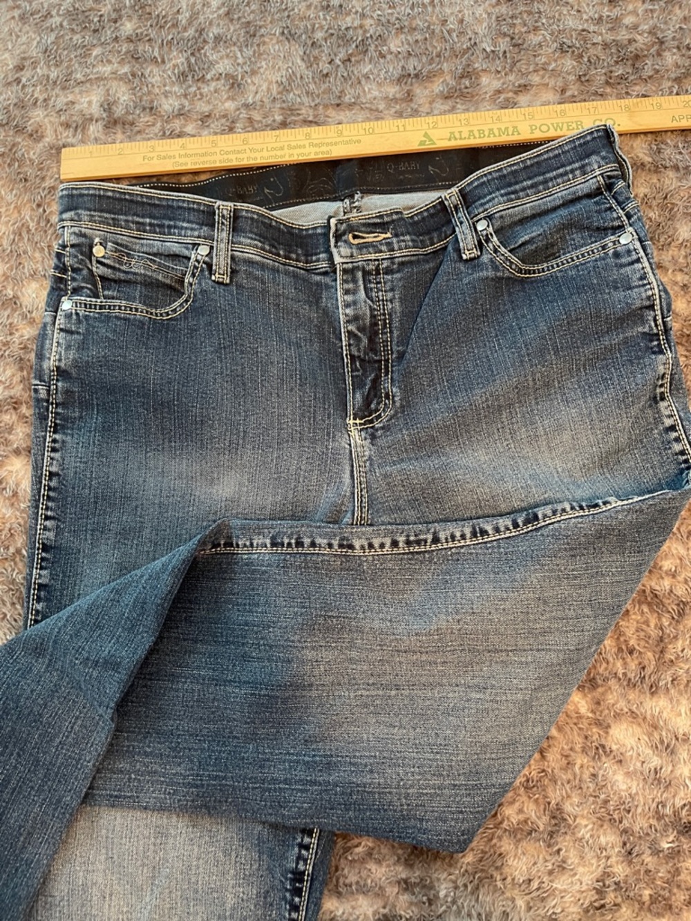 Wrangler Women's Q-Baby Boot Cut Jeans - Faded Blue Wash